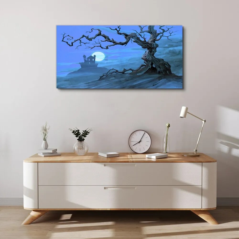 Tablou canvas abstracția castelului lunii
