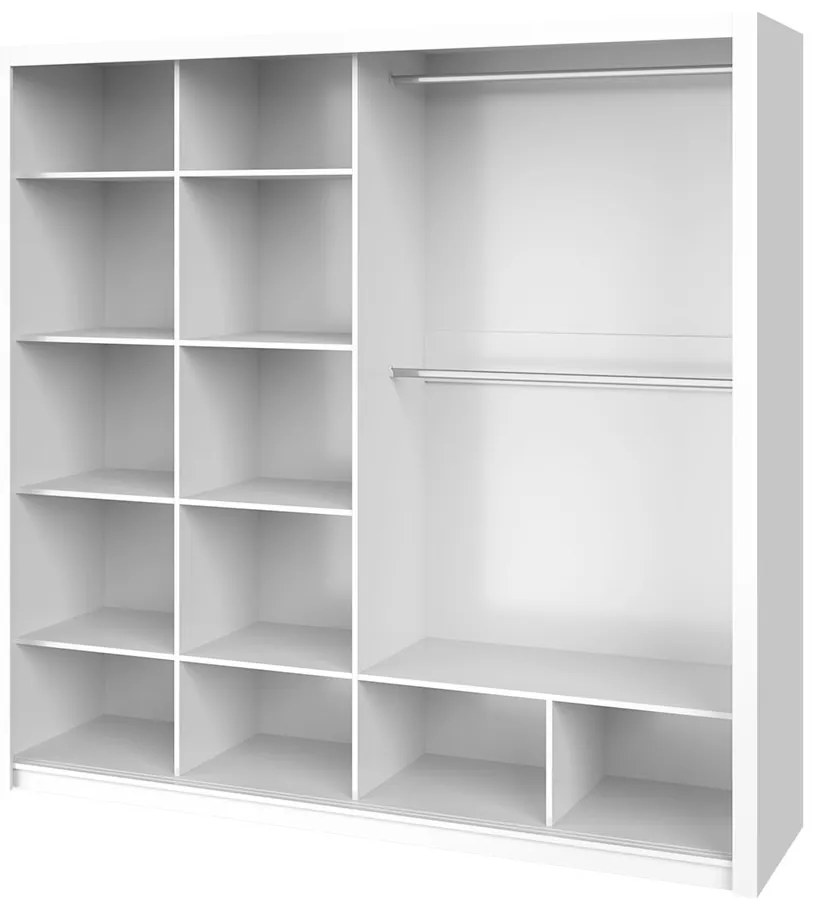 Dulap de haine cu uși culisante Klary SZ220 KE11 (Stejar artisan) (cu oglindă). Promo -17%. 1105738