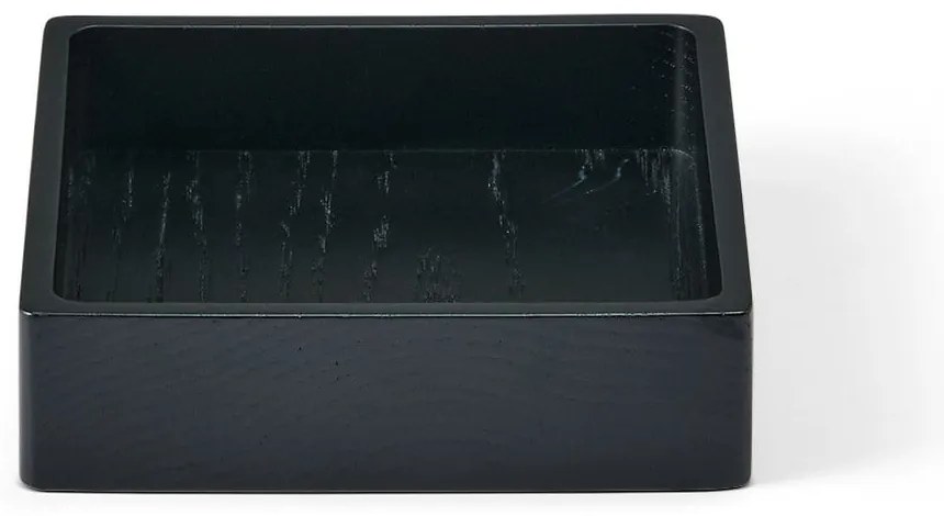 Cutie de depozitare neagră din lemn, decorativă 11x11x3 cm Square S – LIND DNA