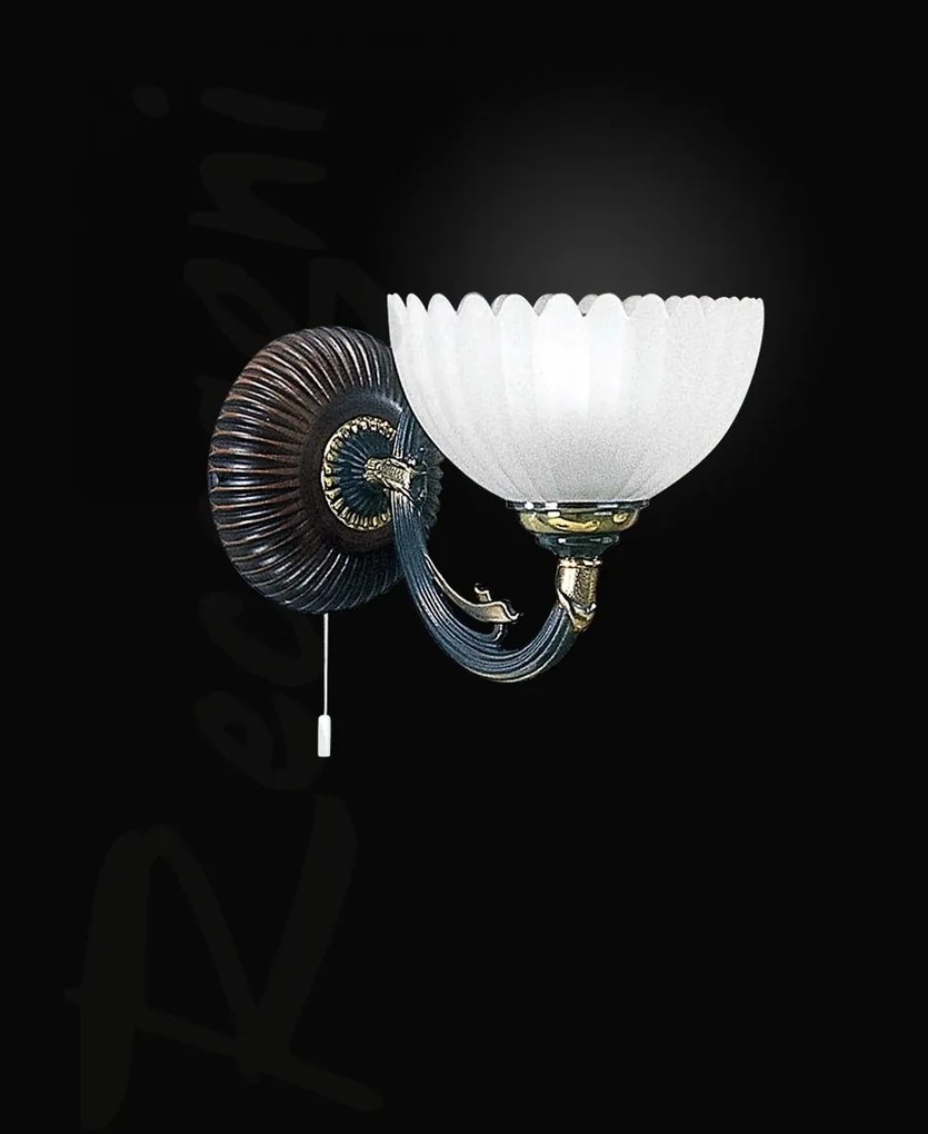 Aplica de perete design italian din alama cu lemn 3610