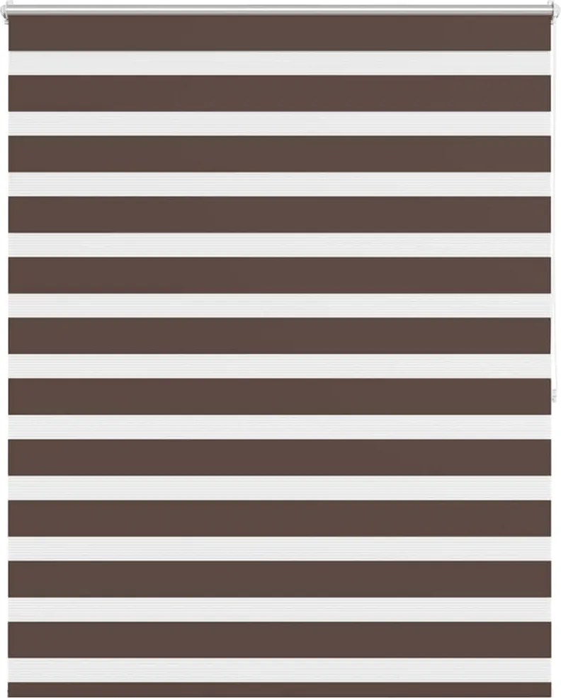 vidaXL Jaluzea Zebră 140,9x175 cm Lățime material 136,7 cm, culoare cafea