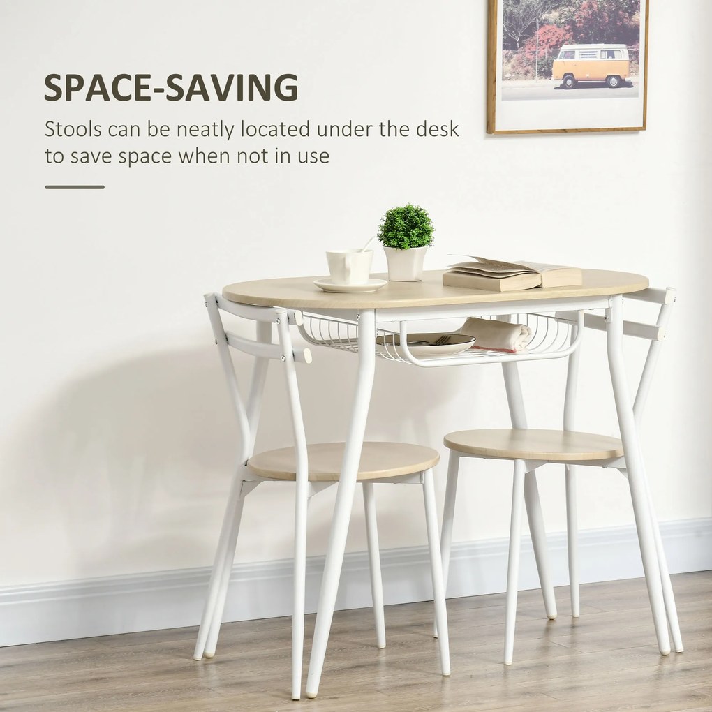 Set de masa cu scaune HOMCO , masa din MDF, masa de bucatarie | Aosom RO