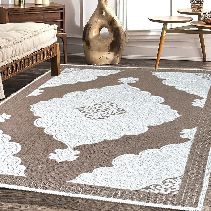 Covor tesut din Bumbac, maro, diverse marimi, CBB344