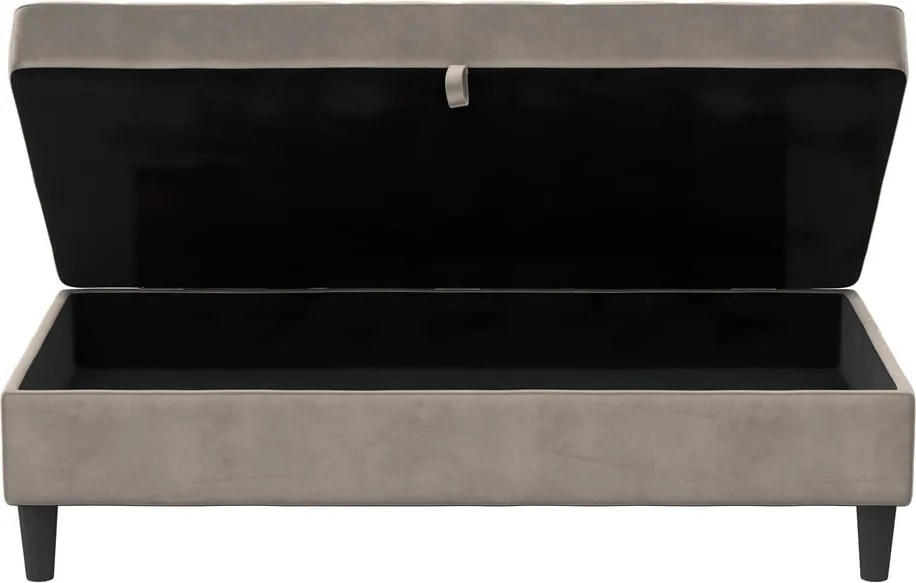 Taburet gri cu tapițerie din catifea Presley – Støraa