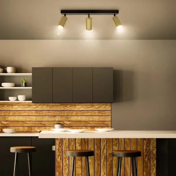 Brilagi - Spot LED dimabil SELE GOLDEN 3xGU10/4,8W/230V negru/auriu