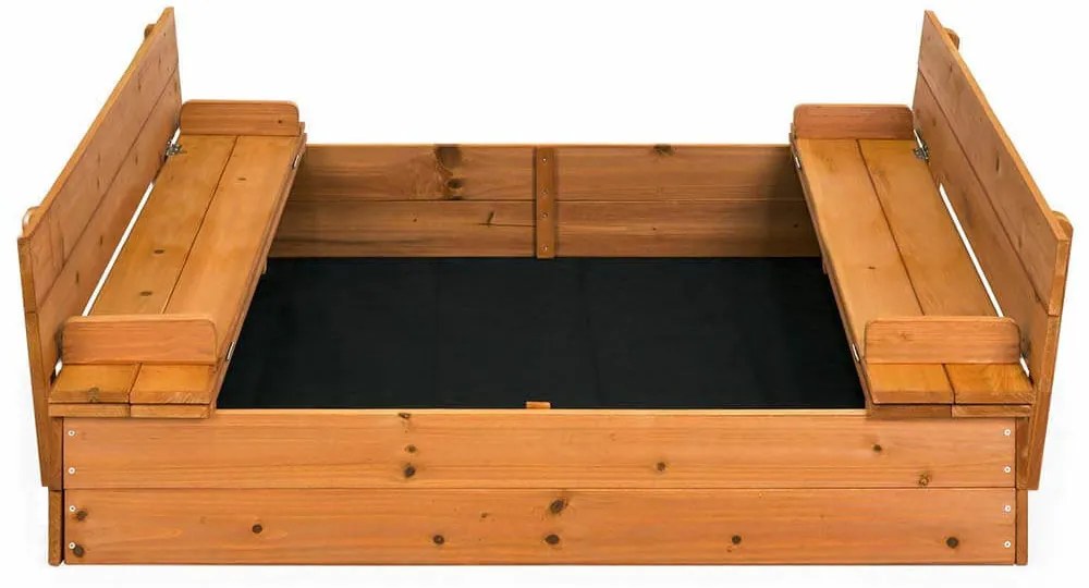 Lada de nisip din lemn cu bancute