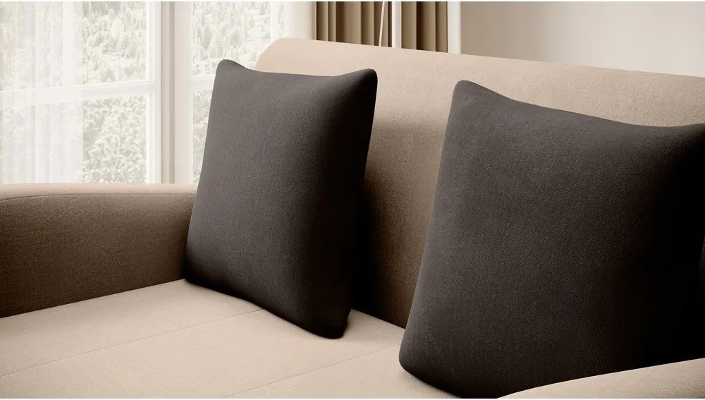 Canapea maro deschis extensibilă cu tapițerie din catifea 130 cm Ario – ELTAP