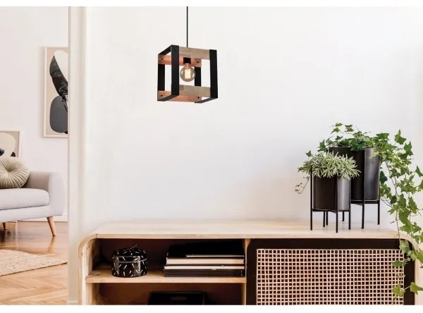 Lustră pe cablu VARNA 1xE27/40W/230V lemn