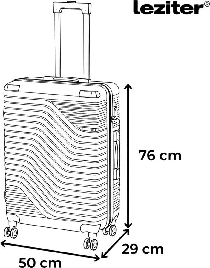 Valiză mare TravelLux Urban cu hardtop 50x78x30 cm neagră