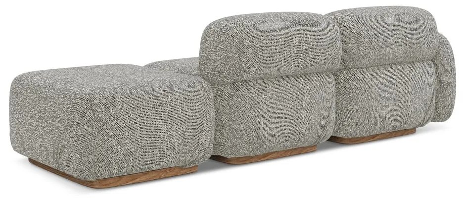 Șezlong modular gri (cu colț pe partea stângă) Ailani – Makamii