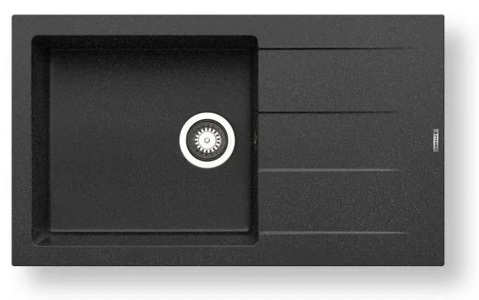 Pyramis 70107111 - Chiuvetă de bucătărie ATHLOS, granit, negru, 86 x 50 cm