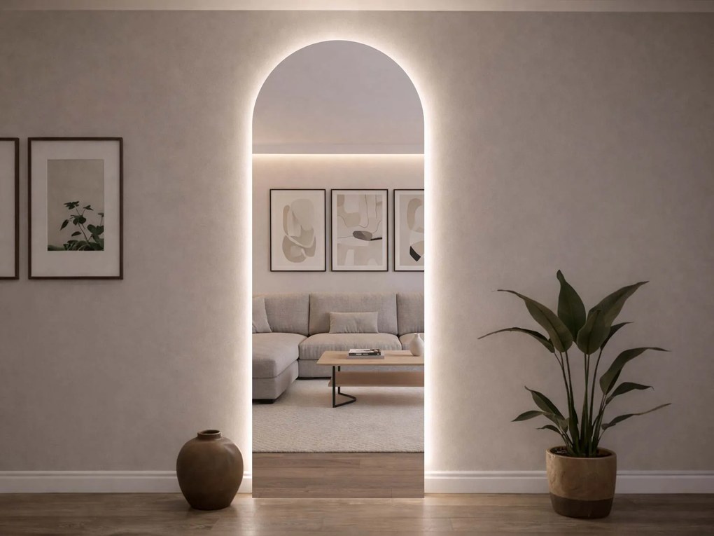 Oglindă atipică cu iluminare A38 75×200