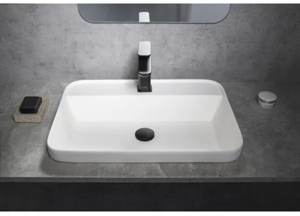 Sapho - Lavoar încastrat 55 x 39 cm, din ceramică, alb