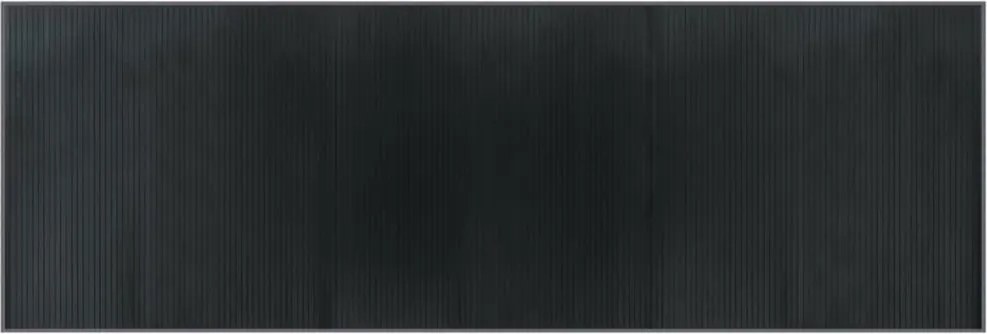 vidaXL Covor dreptunghiular, gri, 100x300 cm, bambus