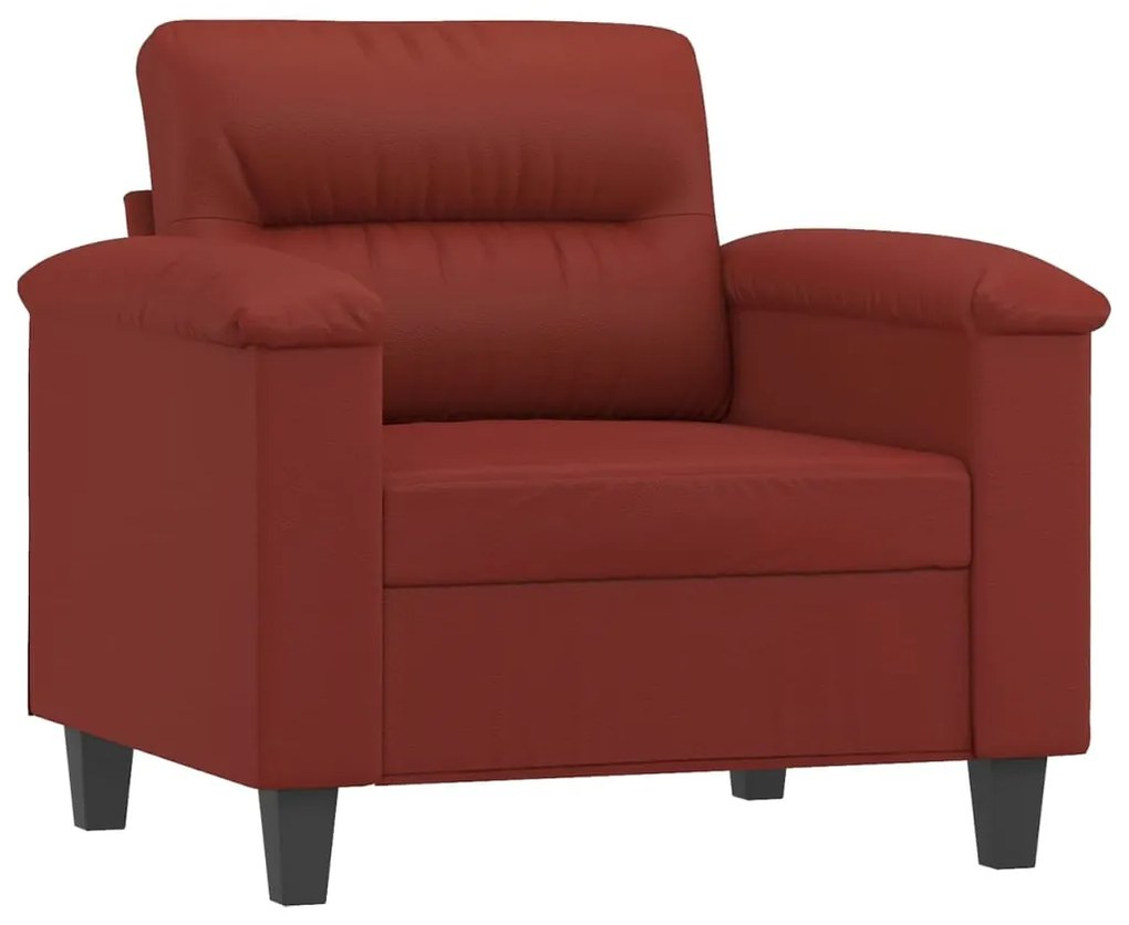 349243 vidaXL Canapea de o persoană, roșu vin, 60 cm, piele ecologică