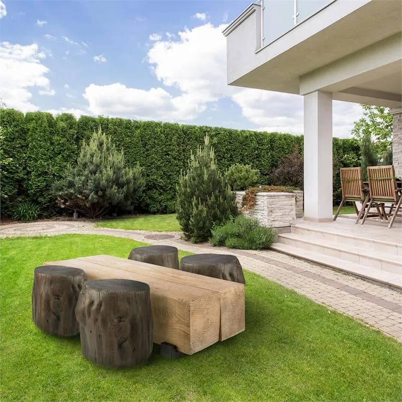 BLOCKHOUSE LOUNGE, masă tip grindă pentru grădină, 120x30x60 cm