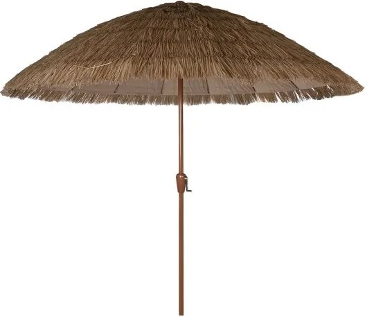 Umbrelă de grădină cu aspect de stuf, stil tropical, structură metalică