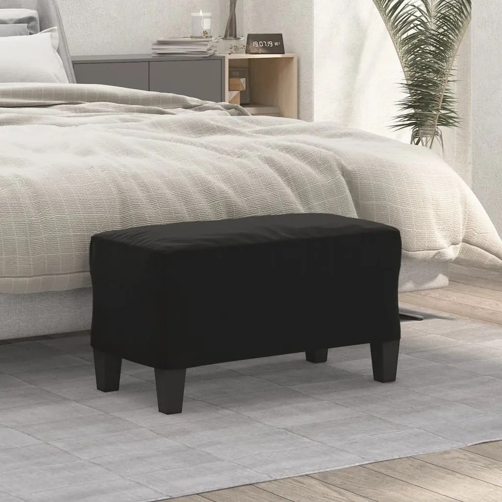 349448 vidaXL Bancă, negru, 70x35x41 cm, microfibră