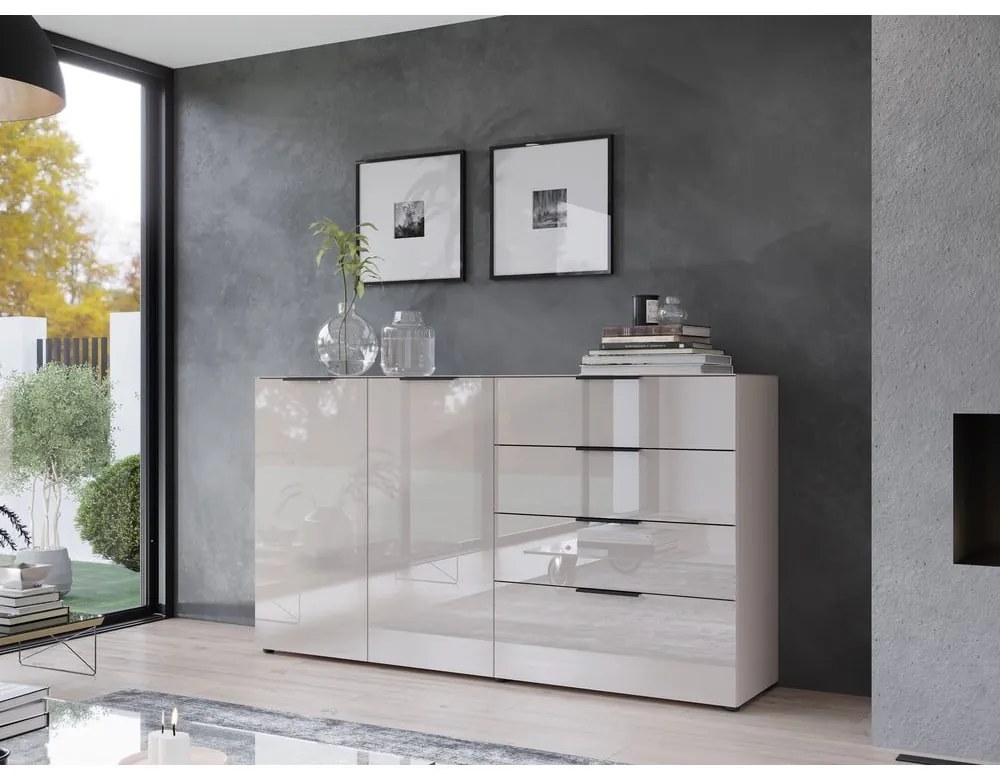 Comodă crem joasă 184x102 cm Oakland – Germania