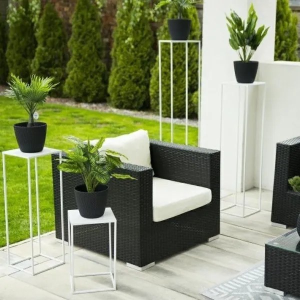 Suport pentru flori 100x24 cm, alb