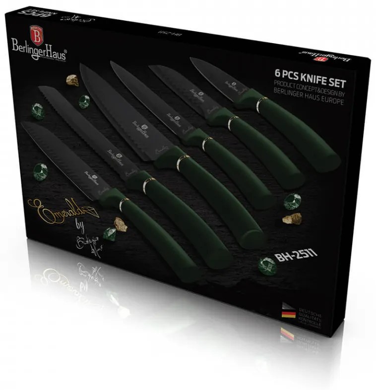 Set cutite otel inoxidabil (6 piese) Emerald Line Collection Berlinger Haus BH 2511