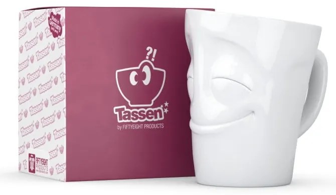 Cană cu toartă din porțelan 58products, 350 ml, alb