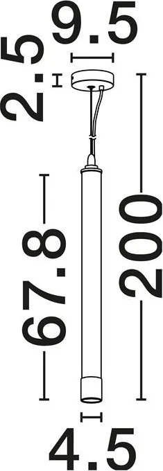 Lustra, Pendul tubular din travertin Muse metal auriu