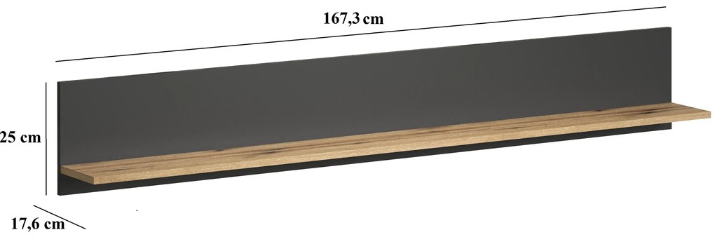 Raft de perete Esferas (grafit + stejar evoke) . 1116826