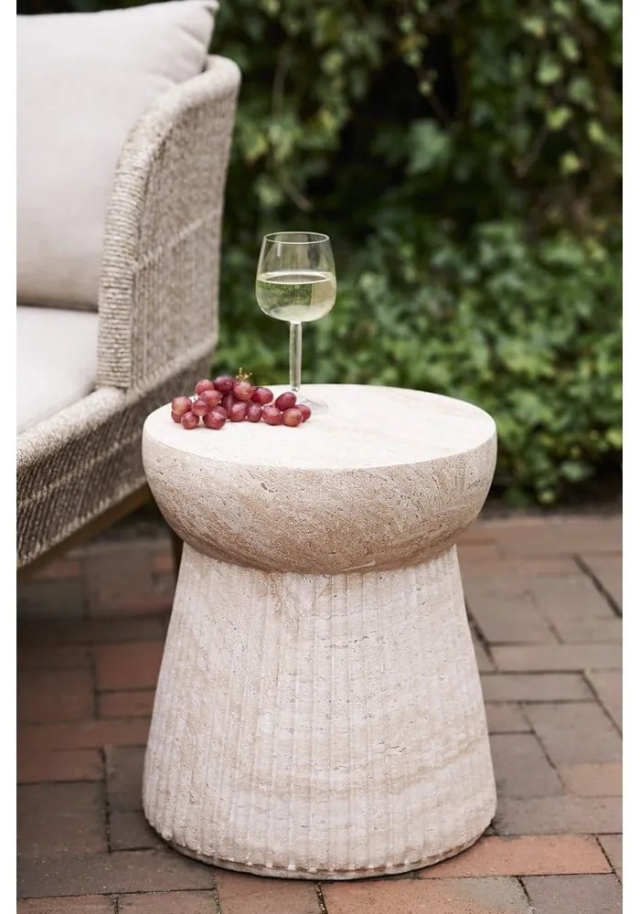 Măsuță auxiliară rotundă din piatră ø 37 cm Bonn – House Nordic