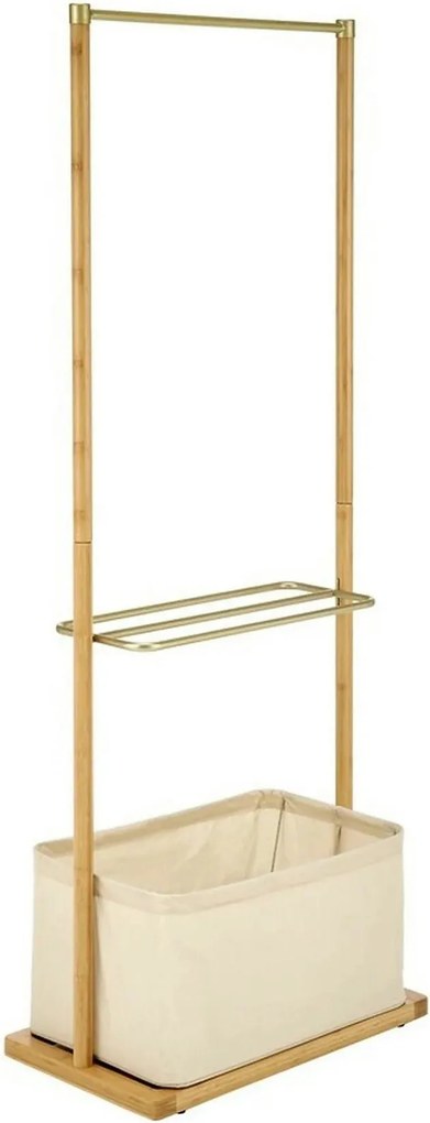 Stander haine WU-31, stejar, metal/lemn de bambus, 60x35x166 cm