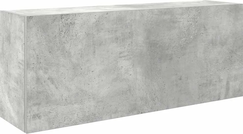 vidaXL Dulap perete baie, gri beton, 100x25x40 cm, lemn prelucrat