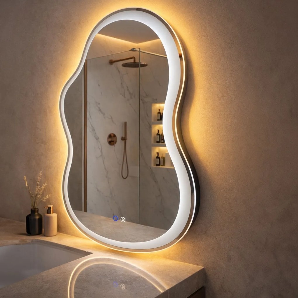 Oglindă LED UNO DOUBLE 80x55 cm