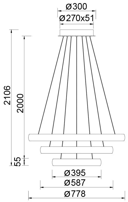 Lustra LED suspendata design circular FLATS III