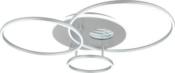 Globo 48466-54A-LED Plafonieră reglabilă INVERTINA 54W/230V 90x70 cm argintie + telecomandă