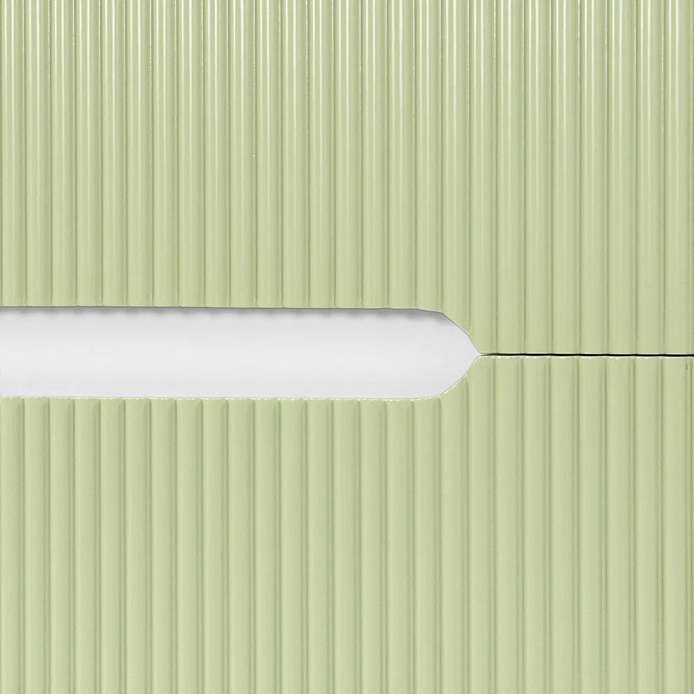 Trent Mobilier de baie 80 cm lavoar ceramic (2 sertare) cu oglindă 60x80 cm alb-verde deschis