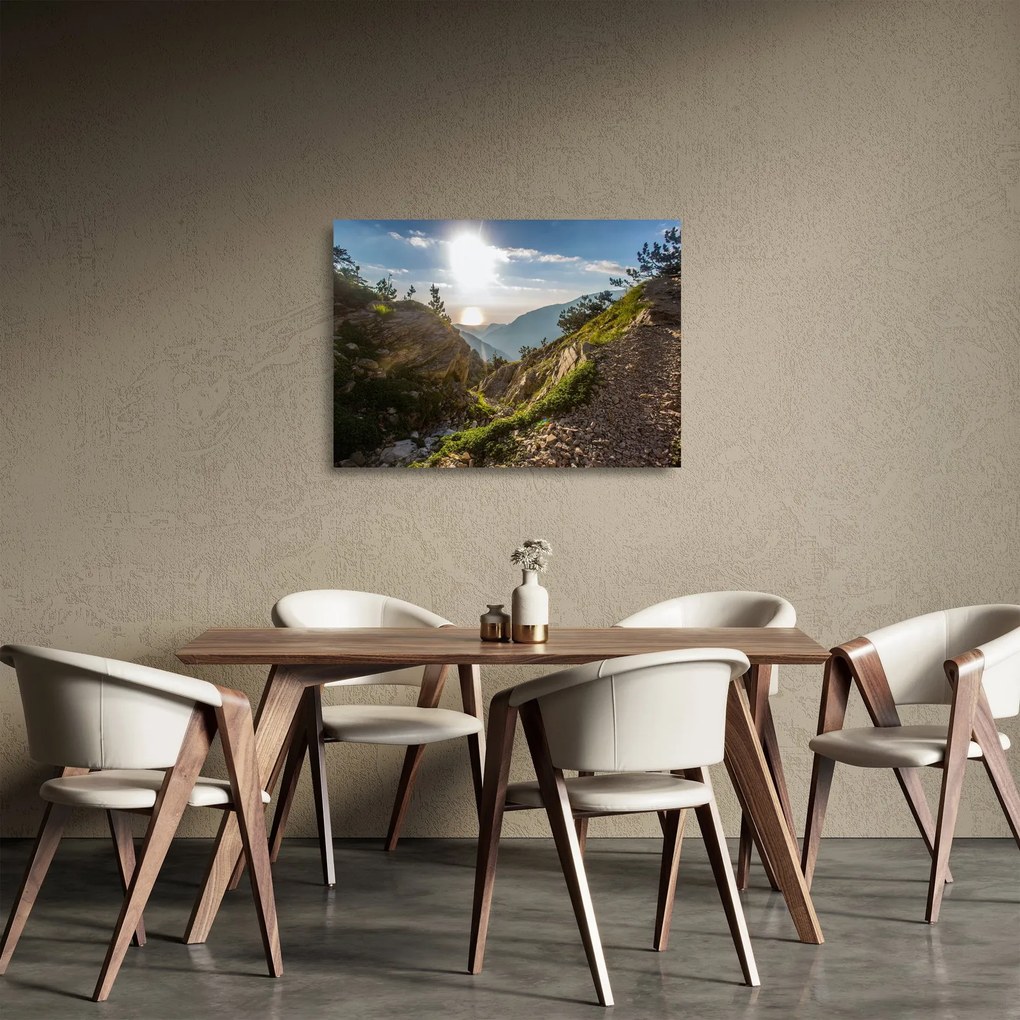 Tablou pe sticlă - Muntele Olimpus (70x50 cm)