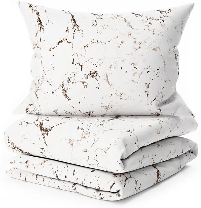 Lenjerie de pat din microfibra MARBLE, albă Dimensiune lenjerie de pat: 70 x 90 cm | 140 x 200 cm
