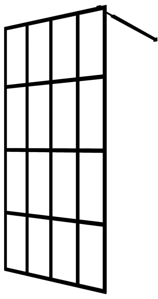 145675 vidaXL Paravan de duș walk-in, 90 x 195 cm, sticlă securizată