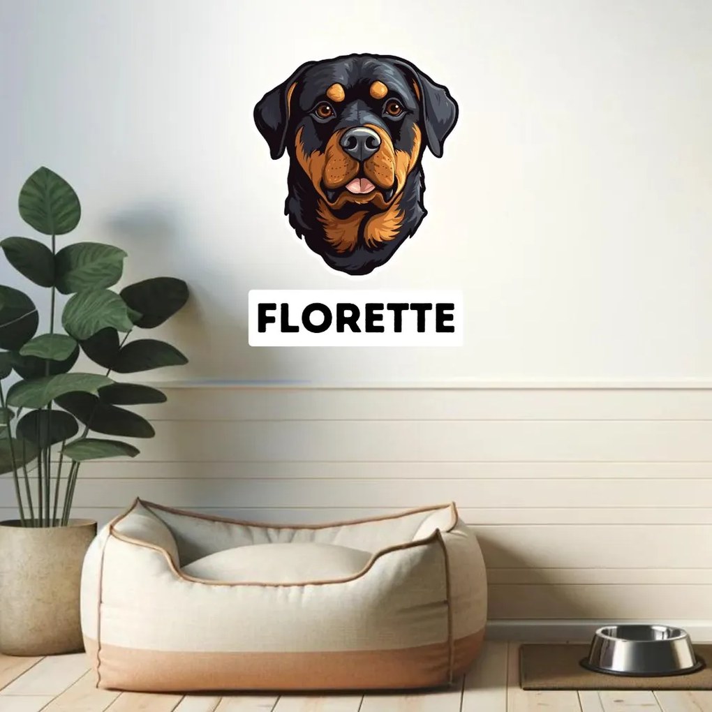 PIPPER. Autocolant Rottweiler mărimea: 60cm