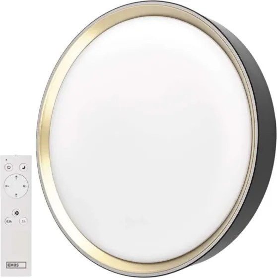 Plafonieră LED reglabilă ILVI LED/30W/230V 2700-6500K Ø 40 cm negru/alamă+telecomandă