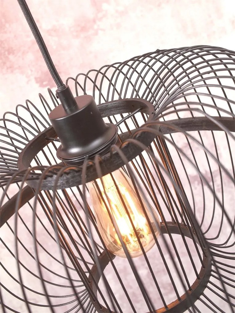 Lampa de podea eco din bambus Hokkaido S 25cm, negru