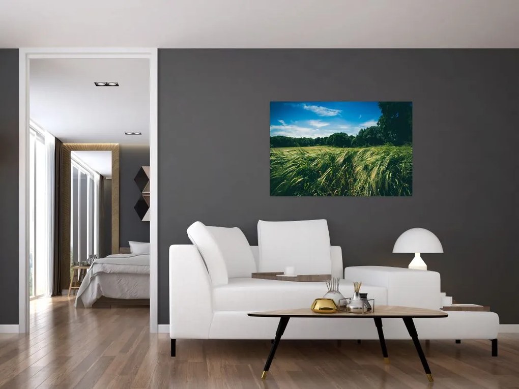 Tablou cu linca și pădure (90x60 cm)