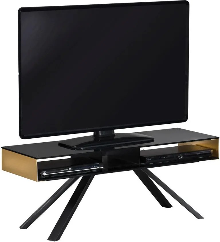 Comoda TV Smart TV negru/cupru, 110 x 42 x 40 cm