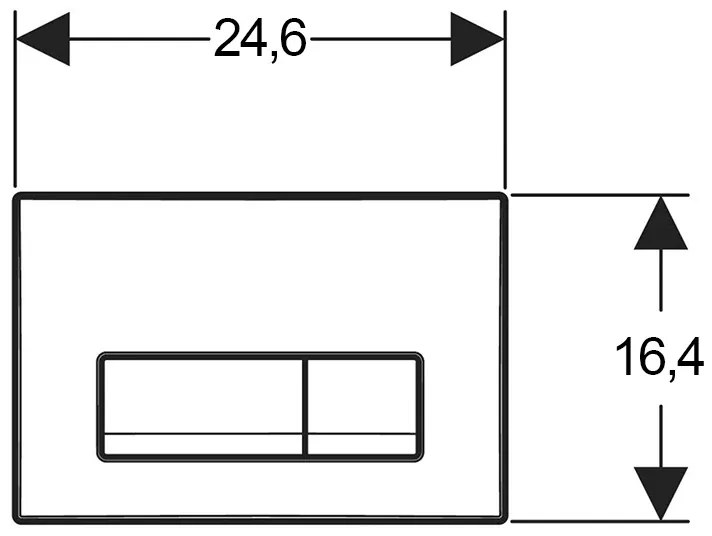 Clapeta cu actionare dubla, Geberit, Delta50, alb