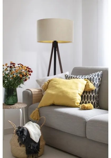 Lampă de podea STANDART 1xE27/60W/230V bej/wenge