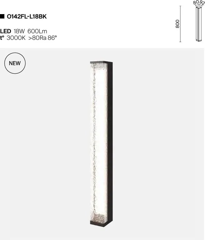 Stalp exterior LED IP65 Floeva H-80cm