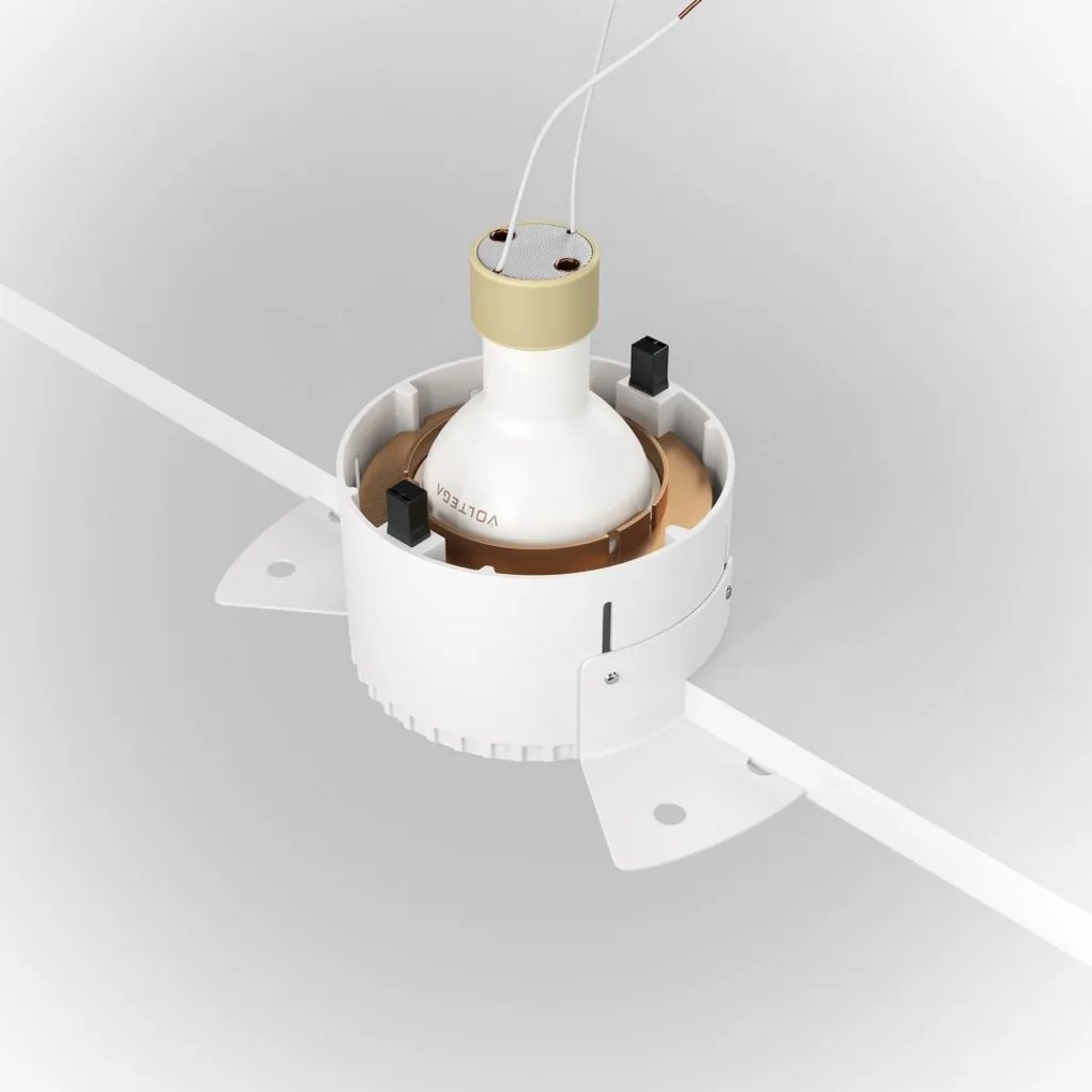 Spot incastrabil design tehnic Share alb, auriu mat 7,5cm