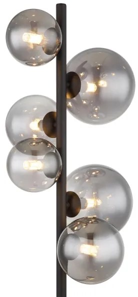 Lampadar LED Globo 56133-6S RIHA 6xG9/3,5W/230V fumuriu/negru