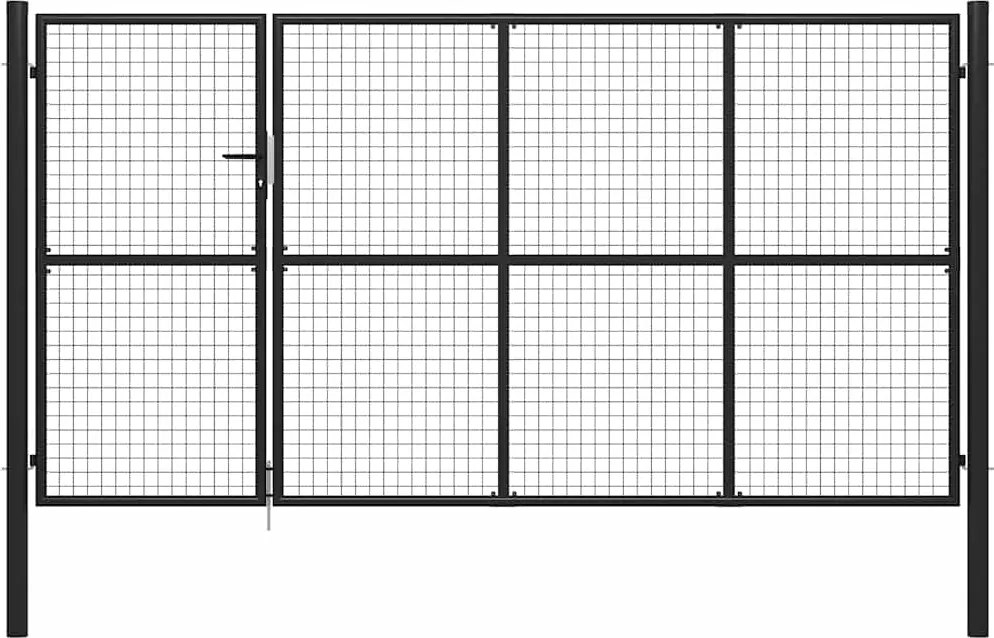vidaXL Poartă de grădină din oțel 350x150 cm antracit