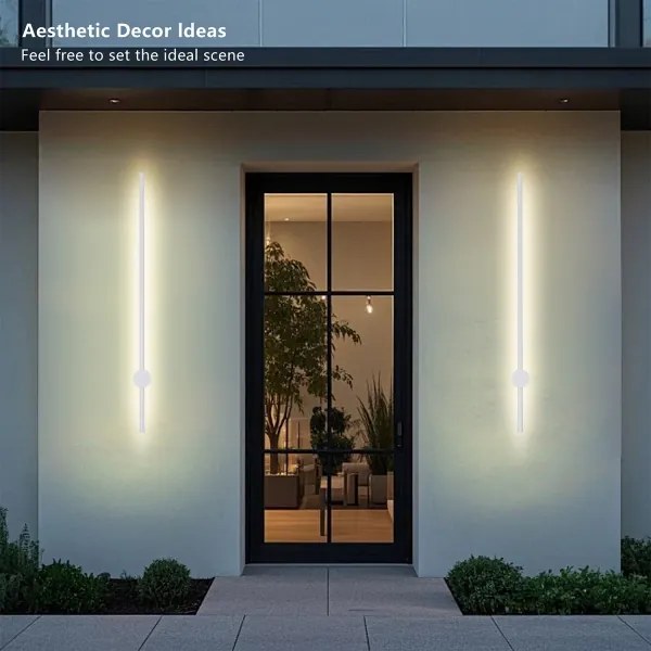 BRILAGI - Aplică LED de exterior AURA, 20 W, 230 V, 3000 K, IP54, 97 cm, alb, CRI 90